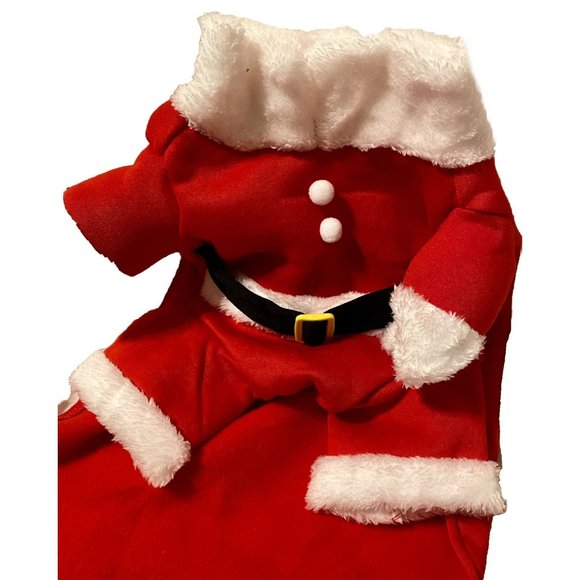 Pet Christmas Bundle Santa Claus Costume with Cap Hair Glove Bad To The Bone T - Picture 3 of 5